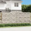 Image de vidaXL Paniers à gabions arqués 4 pcs 400x50x180/200 cm Fer galvanisé