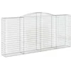 Image de vidaXL 9X Paniers à Gabions Arqués Cages à Gabions Arquées Murs de Gabion Barrières de Jardin Terrasse Extérieur 400x50x180/200 cm Fer Galvanisé
