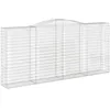 Image de vidaXL 10x Paniers à Gabions Arqués Cages à Gabions Arquées Murs de Gabion Barrières de Jardin Terrasse Extérieur 400x50x180/200 cm Fer Galvanisé