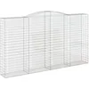 Image de vidaXL 9x Paniers à Gabions Arqués Cages à Gabions Arquées Murs de Gabion Barrières de Jardin Terrasse Extérieur 400x50x220/240 cm Fer Galvanisé