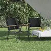 Image de vidaXL Chaises de camping lot de 2 Noir 54x55x78 cm Tissu Oxford