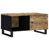 Image de vidaXL Table Basse 80x50x40 cm Bois de manguier Solide et d'ingénierie, Table latérale, Table de Salon, Table d'accent, Bout de canapé, Table Centrale