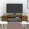 Image de vidaXL Support de moniteur Marron miel 70x27,5x15cm Bois de pin solide