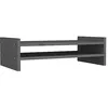 Image de vidaXL Support de Moniteur Rehausseur d'Ecran Support pour Ordinateur Portable Bureau Maison Intérieur Gris 50x27x15 cm Bois de Pin Solide