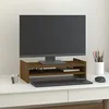 Image de Support de moniteur Marron miel 50x27x15 cm Bois de pin solide