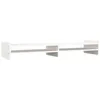 Image de Support de moniteur Blanc 100x27x15 cm Bois de pin solide
