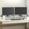 Image de vidaXL Support de moniteur Blanc 100x27x15 cm Bois de pin solide