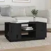 Image de vidaXL Table basse Noir 90x49x40,5 cm Bois massif de pin