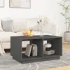 Image de vidaXL Table basse Gris 80x50x40 cm Bois massif de pin