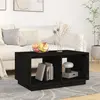 Image de vidaXL Table basse Noir 80x50x40 cm Bois massif de pin
