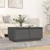 Image de vidaXL Table basse Gris 80x50x35 cm Bois massif de pin