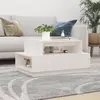 Image de vidaXL Table basse Blanc 80x55x40,5 cm Bois massif de pin