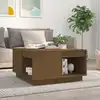 Image de vidaXL Table basse Marron miel 60x61x32,5 cm Bois massif de pin