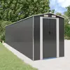 Image de vidaXL Abri de jardin Anthracite 192x855x223 cm Acier galvanisé