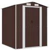 Image de vidaXL Abri de Jardin Marron foncé 192x191x223 cm Métal galvanisé