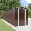 Image de vidaXL Abri de jardin Marron foncé 192x1021x223 cm Acier galvanisé