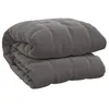 Image de vidaXL Couverture lestée Gris 155x220 cm 7 kg Tissu