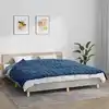 Image de vidaXL Couverture lestée Bleu 155x220 cm 11 kg Tissu