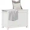 Image de vidaXL Boîte de rangement Blanc 60x32x45,5 cm Bois massif de pin