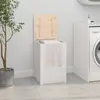 Image de vidaXL Boîte à linge Blanc 44x44x66 cm Bois massif de pin
