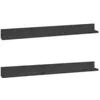 Image de Étagères murales 2 pcs Gris 110x11x9 cm Bois de pin massif