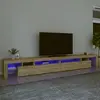 Image de vidaXL Meuble TV avec lumières LED Chêne sonoma 290x36,5x40 cm