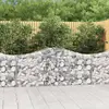 Image de vidaXL Panier de gabions arqué 200x30x80/100 cm Fer galvanisé
