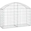 Image de vidaXL Panier de gabions arqué 100x30x60/80 cm Fer galvanisé