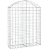 Image de vidaXL Panier de gabions arqué 100x30x120/140 cm Fer galvanisé