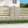 Image de vidaXL Panier de gabions arqué 100x50x180/200 cm Fer galvanisé