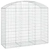 Image de vidaXL Panier de Gabions Arqué Cage à Gabion Mur de Gabion Panier à Pierre Gabion pour Pierre Jardin Patio Extérieur 150x50x120/140 cm Fer Galvanisé
