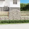 Image de vidaXL Panier de gabions arqué 150x50x140/160 cm Fer galvanisé