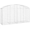 Image de vidaXL Panier de Gabions Arqué Cage à Gabion Mur de Gabion Panier à Pierre Gabion pour Pierre Jardin Patio Extérieur 200x50x100/120 cm Fer Galvanisé