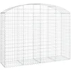 Image de vidaXL Panier de Gabions Arqué Cage à Gabion Mur de Gabion Panier à Pierre Gabion pour Pierre Jardin Patio Extérieur 200x50x140/160 cm Fer Galvanisé