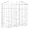 Image de vidaXL Panier de Gabions Arqué Cage à Gabion Mur de Gabion Panier à Pierre Gabion pour Pierre Jardin Patio Extérieur 200x50x160/180 cm Fer Galvanisé