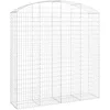 Image de vidaXL Panier de Gabions Arqué Cage à Gabion Mur de Gabion Panier à Pierre Gabion pour Pierre Jardin Patio Extérieur 200x50x200/220 cm Fer Galvanisé