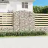 Image de vidaXL Panier de gabions arqué 200x50x200/220 cm Fer galvanisé