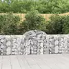 Image de vidaXL Panier de gabions arqué 200x30x80/100 cm Fer galvanisé