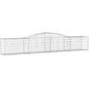 Image de vidaXL Panier de Gabions Arqué Cage à Gabion Mur de Gabion Panier à Pierre Gabion pour Pierre Jardin Patio Extérieur 400x50x60/80 cm Fer Galvanisé