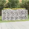 Image de vidaXL Lit surélevé à gabions arqué 200x50x100 cm Fer galvanisé