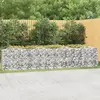 Image de vidaXL Lit surélevé à gabions arqué 400x50x100 cm Fer galvanisé
