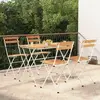 Image de vidaXL Ensemble de bistro pliable 5 pcs Bois d'acacia solide et acier