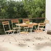 Image de vidaXL Ensemble de bistro pliable 7 pcs bois d'acacia solide et acier
