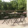 Image de vidaXL Chaises de bistrot pliantes lot de 6 Résine tressée et acier