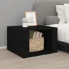 Image de vidaXL Table de chevet Noir 57x55x36 cm Bois d’ingénierie