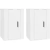 Image de Meubles TV muraux 2 pcs Blanc 40x34,5x60 cm