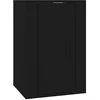 Image de vidaXL Meuble TV Mural, Armoire de Télévision avec 2 Compartiments Suspendue, Meuble Télé avec Rangement Salon, Moderne, Noir Bois d'Ingénierie