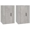 Image de vidaXL Meubles TV Muraux 2 pcs, Armoires de Télévision avec 2 Compartiment Suspendues, Meubles Télé avec Rangement Salon, Moderne, Gris Béton Bois d'Ingénierie