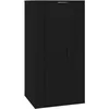 Image de vidaXL Meuble TV Mural, Armoire de Télévision avec 3 Compartiments Suspendue, Meuble Télé avec Rangement Salon, Moderne, Noir Bois d'Ingénierie