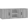Image de vidaXL Meuble TV Sonoma Gris 100x31,5x35 cm Bois d'ingénierie, Support TV, Armoire média, Armoire latérale, Meuble média, Armoire HiFi, Buffet